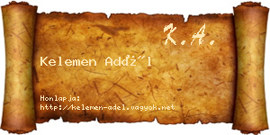 Kelemen Adél névjegykártya